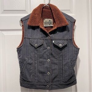 Levi’s vintage Strauss Silvertap trucker jacket vest autumn fall small women